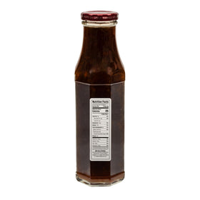 Mrs Ball's Original Recipe Chutney bottle pour shot with glaze ready for dipping.
