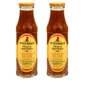 Mrs H.S. Ball's Peach Chutney 2x470g jar, ideal pairing with cheese boards.