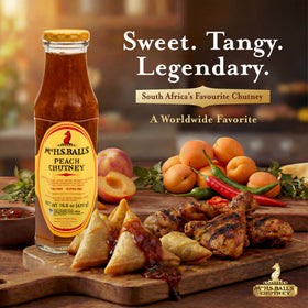 Mrs H.S. Ball's Peach Chutney on cheese board pairing.