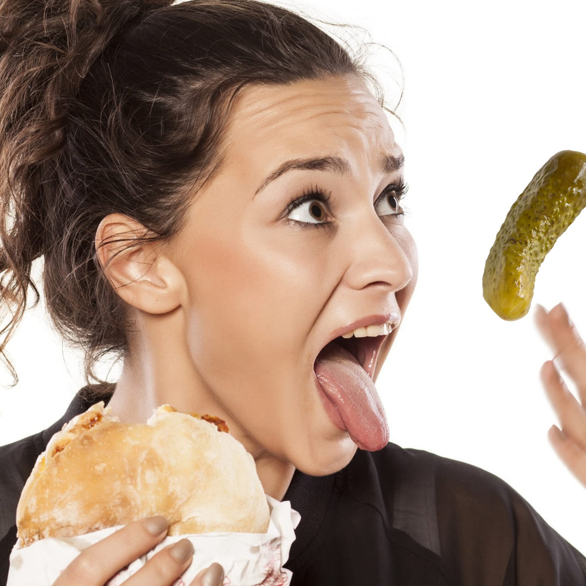 Mrs. Kleins Giant Dill Pickles jar label emphasizing kosher, vegan, and gluten free qualities.