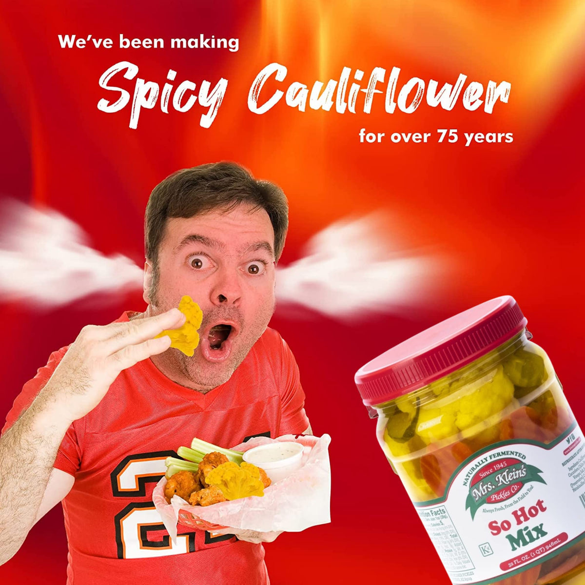 Mrs. Klein's hot pickles and Chilito peppers - fiery kick for sandwiches.