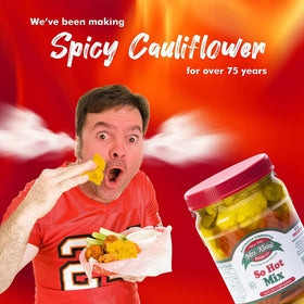 Mrs. Klein's hot pickles and Chilito peppers - fiery kick for sandwiches.