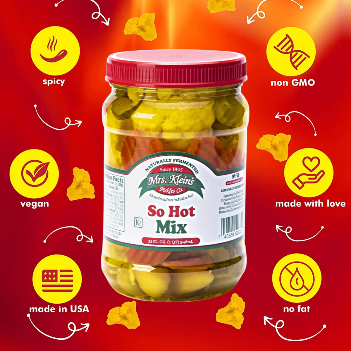 Mrs. Klein's diet-friendly jar - low carb option for meals.