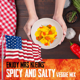 Mrs. Klein's made in USA promise - farm-fresh vegetables in every jar.