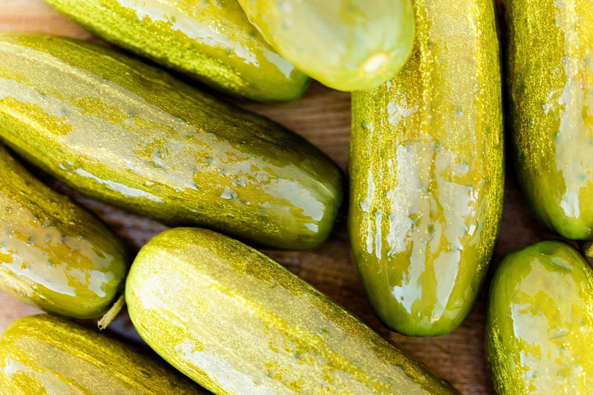 Mrs. Kleins Pickle snack on a cheese board makes a bold party starter.