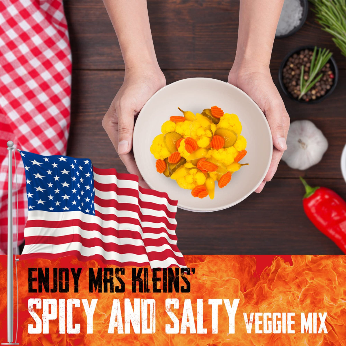 Mrs. Klein's So Hot Mix Arizona-grown produce highlights fresh tastes.