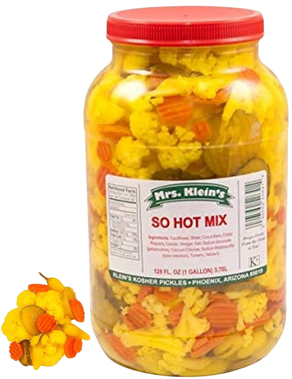 Mrs. Klein's So Hot Mix cauliflower florets offer spicy crunch for snacks and bowls.