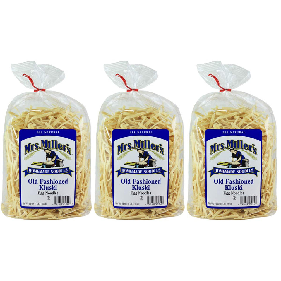 Mrs Miller's Kluski noodles pack of 3, ideal for hearty meals