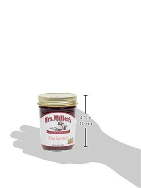 Mrs. Miller's red currant jelly on toast, a tangy breakfast option.