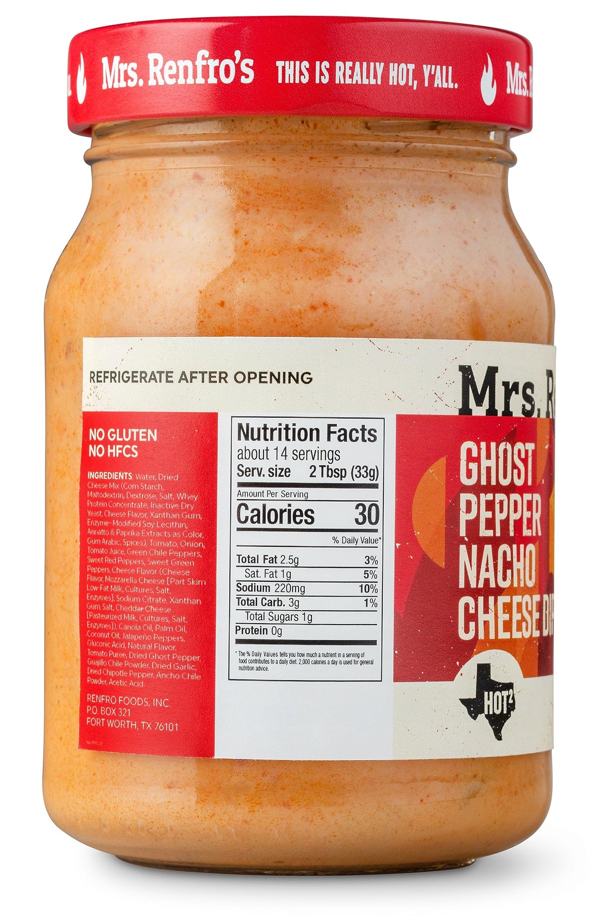 Spoonful of Mrs Renfro's Ghost Pepper dip ready for party snacking.