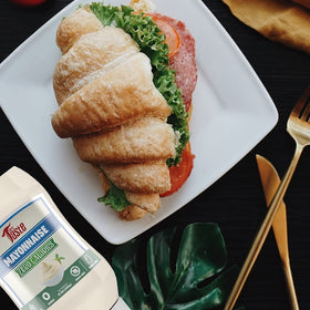 Mrs Taste mayo ingredients label image highlights clean sourcing without artificial colors or sugars.