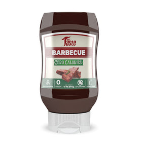 Mrs Taste Sugar Free BBQ bottle 12oz showing zero calories and bold flavor