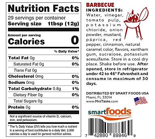 Mrs Taste Sugar Free BBQ bottle pouring to glaze meats