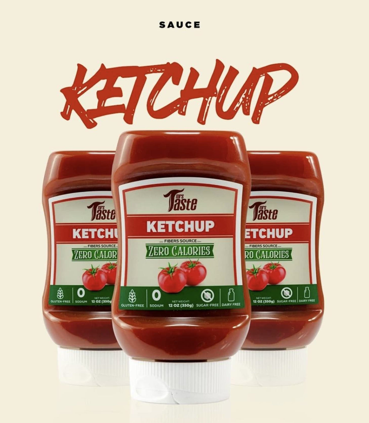 Kitchen scene with Mrs Taste Sugar Free Ketchup ready for meals