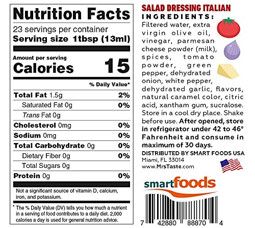 Mrs Taste Sugar Free Onion & Garlic Dressing pour adds zesty flavor and quick toppings.