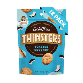 Mrs. Thinsters toasted coconut thins bag — light, flavorful snack for on-the-go.