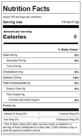 Mrs. Wages horseradish roasted garlic pickle mix back label with ingredients.