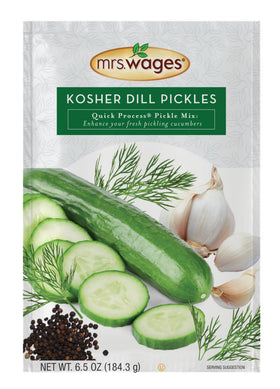 Mrs. Wages Kosher Dill Pickles mix pouch for easy home canning prep