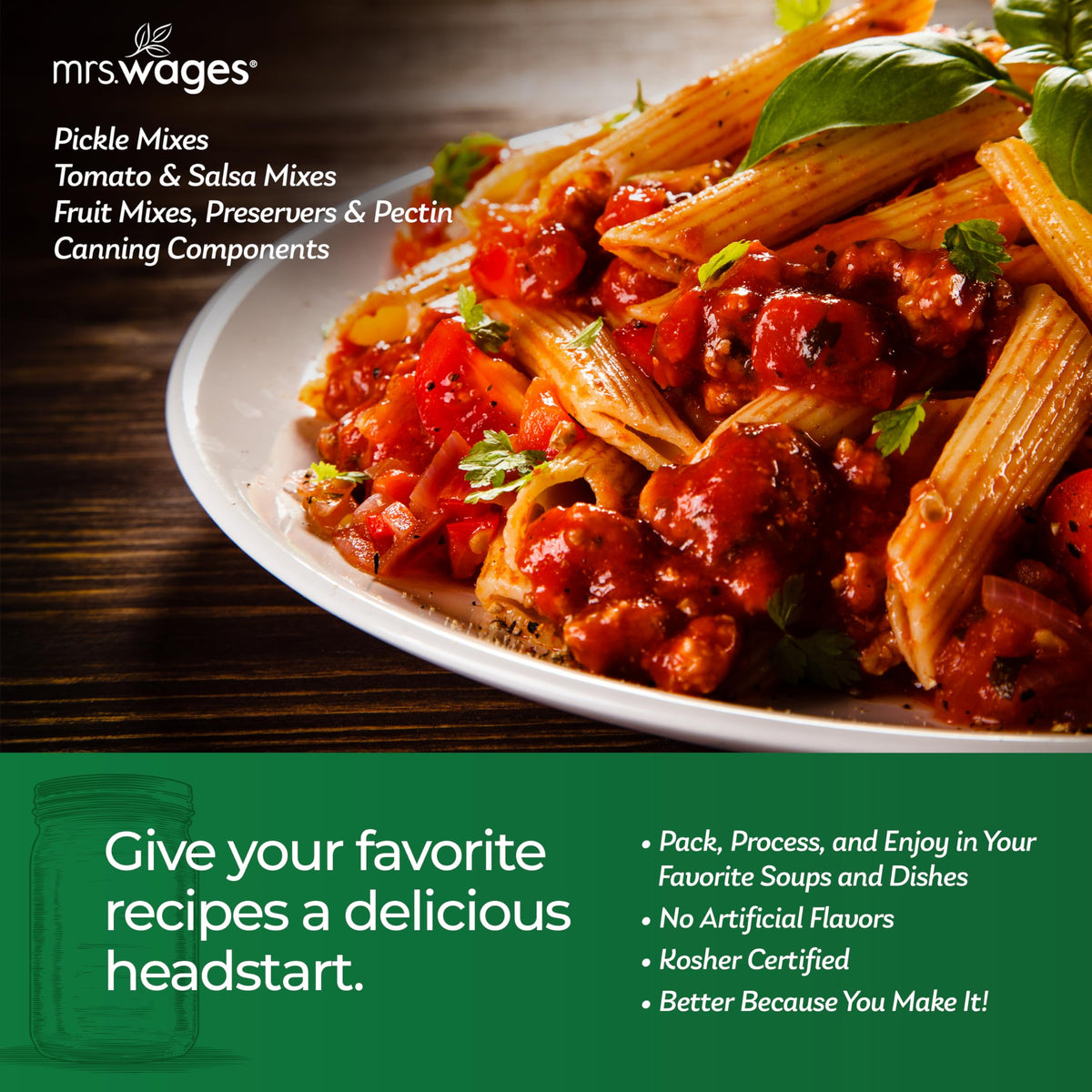 Mrs. Wages medium salsa mix six-pack packaging for value.