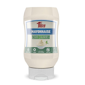 Mrs Taste Sugar Free Mayo bottle highlighting zero calories and clean ingredients.