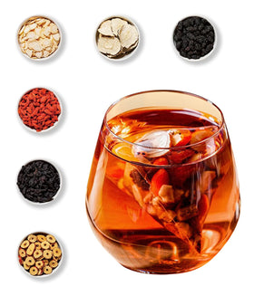 MSFOOT 6-in-1 ginseng herbal tea bag with berries for natural energy