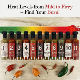 MSRF habanero hot sauce bottle closeup with vibrant heat