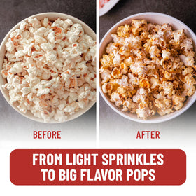 MSRF original seasoning jar provides classic popcorn taste.