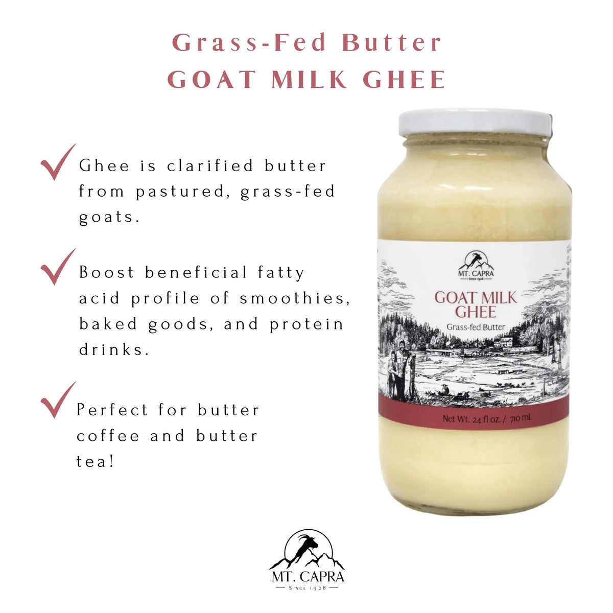 Mt. Capra ghee in a pan for quick vegetable sauté
