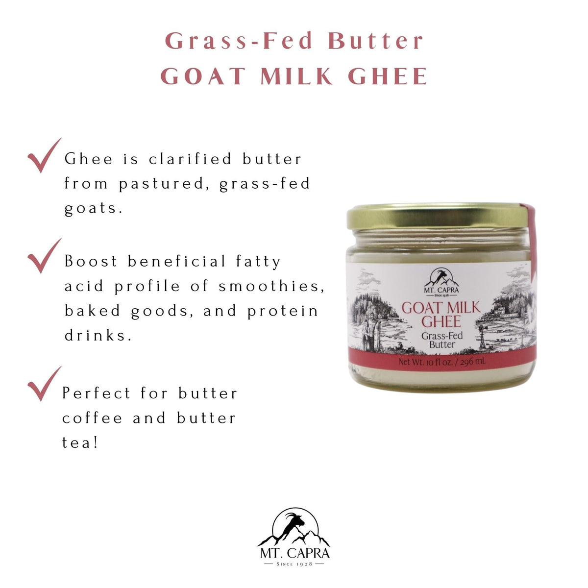 MT Capra Goat Milk Ghee added to coffee for a creamy texture.