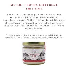Unsalted MT Capra Ghee provides control over seasoning in recipes.