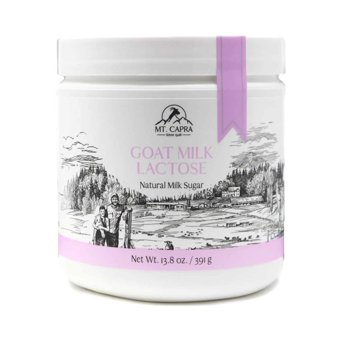 Mt. Capra Goat Milk Lactose bottle for coffee and baking, with gentle sweetness.