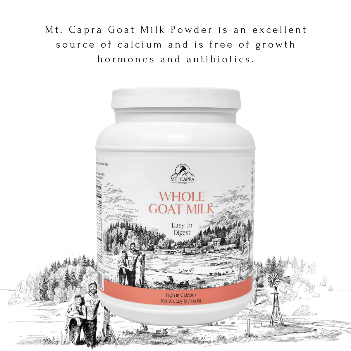 Mt. Capra grass-fed goats farm photo emphasizes sustainable sourcing