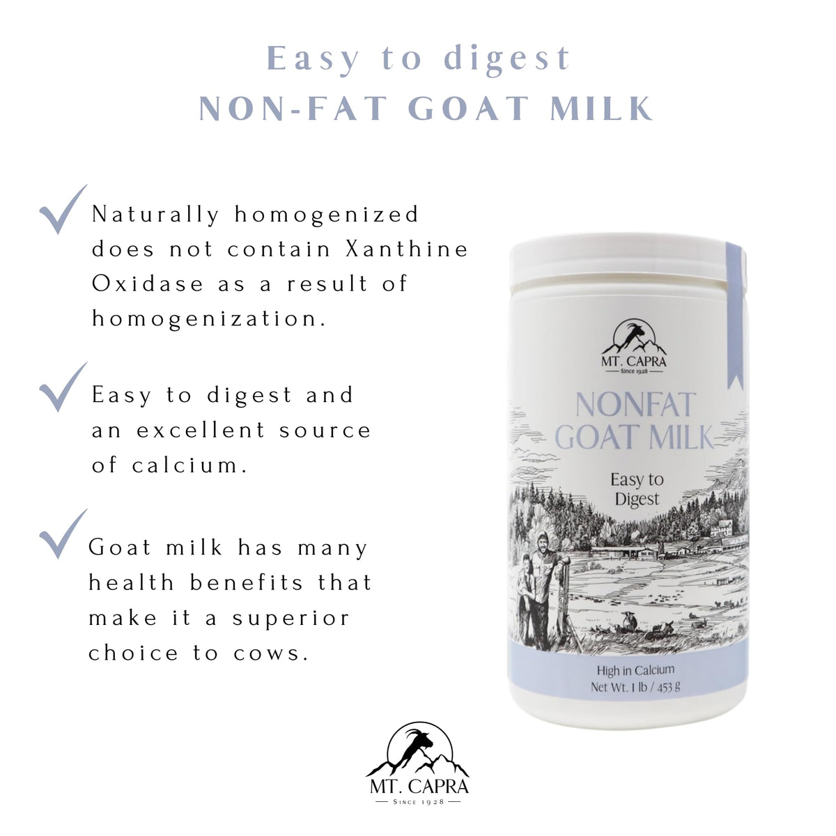 Scoop of Mt. Capra powder ready for quick, versatile use.