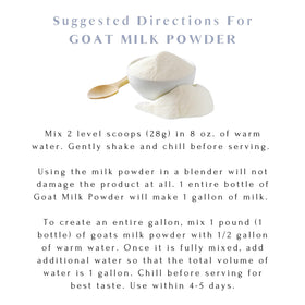 Mt. Capra milk served in a glass provides a creamy alternative.