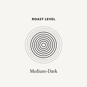 Mt Comfort Coffee Colombia Full City Roast bag label highlights small farms origin