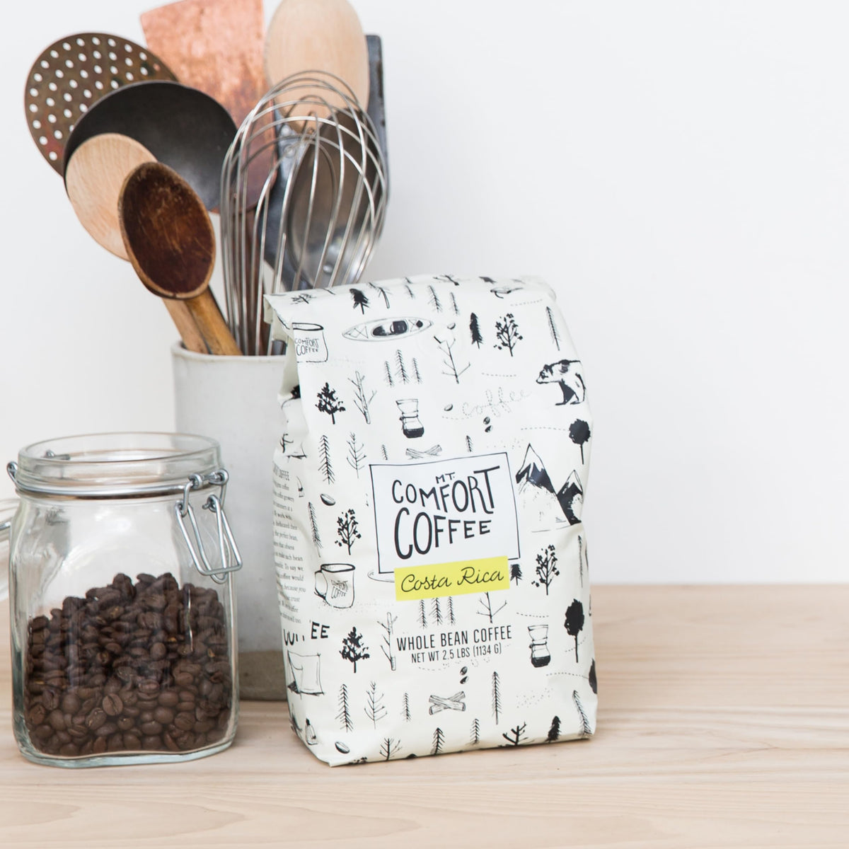 Mt. Comfort 2-5 lb bag, sealed for long-lasting freshness and aroma