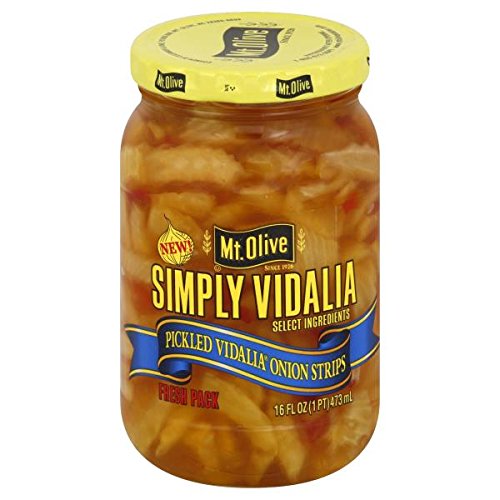 Mt. Olive Simply Vidalia pickled onion strips add tangy crunch to sandwiches and salads