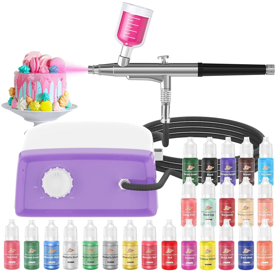 Mtcolors cake decorating kit with 24 colors for vibrant edible designs.