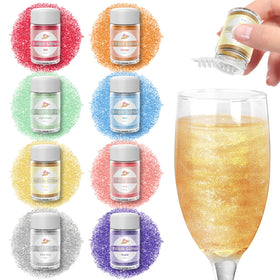 Mtcolors edible glitter for cocktails adds vibrant color and a dazzling finish to drinks