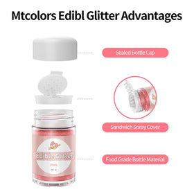 Mtcolors edible glitter dust on chocolates and cupcakes for a premium, party-ready finish