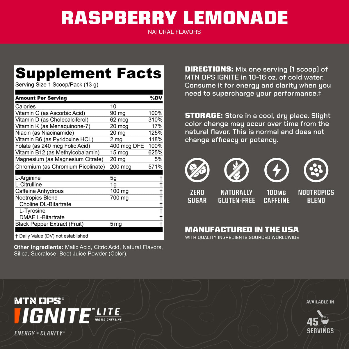 Prepared Raspberry Lemonade drink in glass highlighting clear mix