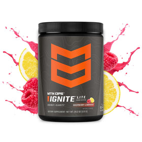 Scoop beside Ignite Lite powder showing serving size
