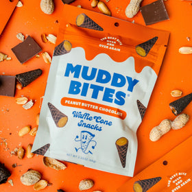 Muddy Bites milk chocolate version for creamy, versatile snacking.
