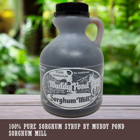 Muddy Pond Sorghum Mill bottling scene preparing syrup for home cooking