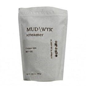 MUDWTR coconut creamer powder bottle for a creamy, dairy-free coffee option with MCT oil
