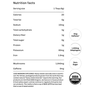 MudWTR Turmeric Decaf USA-grown mushrooms featured in product context