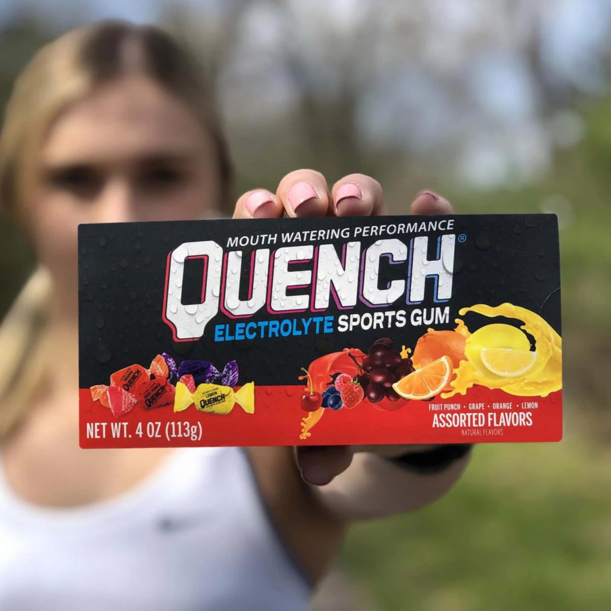 Mueller Quench Grape piece providing bold flavor and quick refreshment for on-field use.