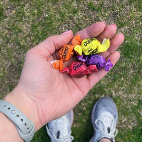 Mueller Quench packs close-up with individually wrapped pieces for on-the-go use.