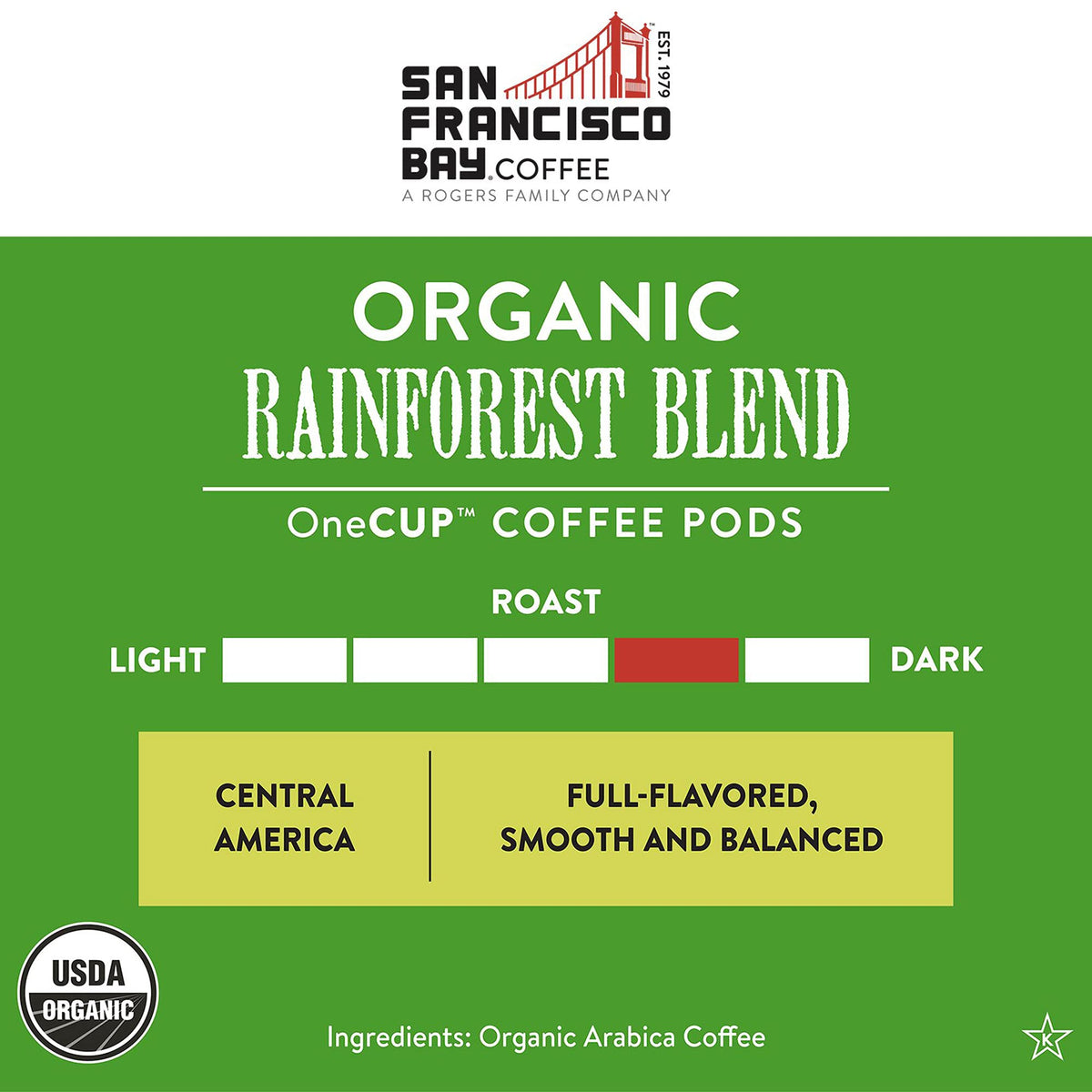 Mugs N Coffee OneCup pod packaging enables easy single-serve brewing.