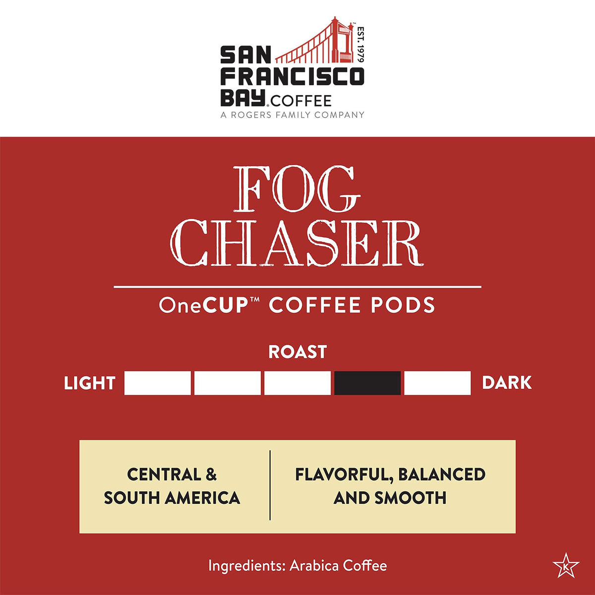Close-up of Fog Chaser OneCup pod showing plant-based compostable design